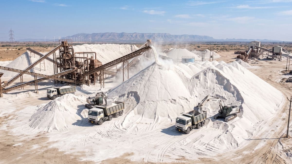 Stockpile of Screened Silica Sand